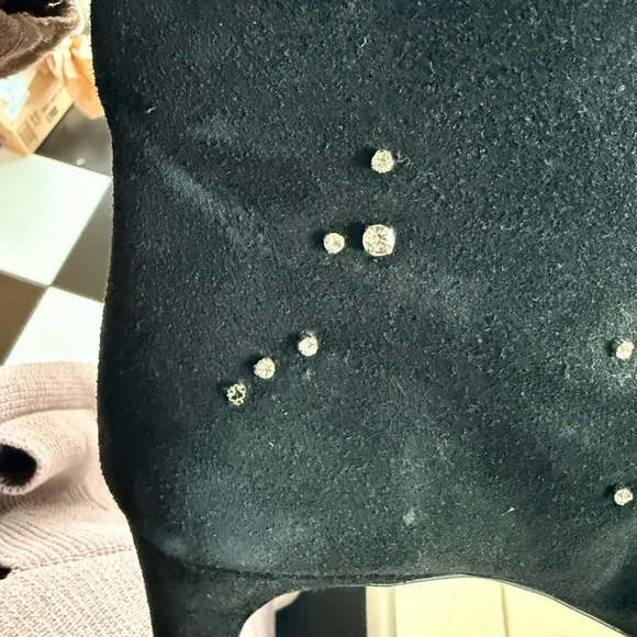 Black Embellished Knee-High Boots - Picture 9 of 13